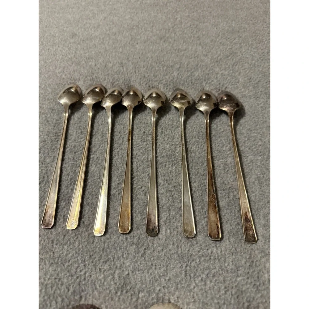 VTG WM A Rogers A1 Plus Oneida Ltd 1932 Nuart Silver Plate Flatware 48 Pc Patina